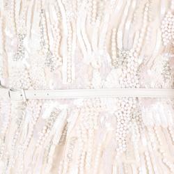Elie Saab White Embroidered Sleeveless Top M
