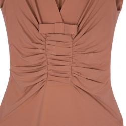Pre Owned Elie Saab Apricot Bow Dress S