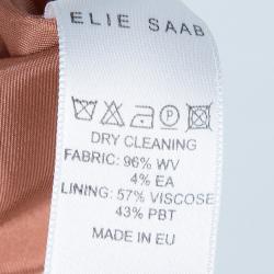 Pre Owned Elie Saab Apricot Bow Dress S