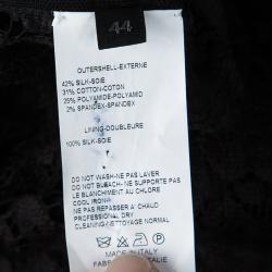 Elie Saab Black Floral Lace Ruffled Sleeve Detail Shirt M