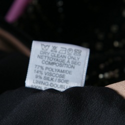 Pre Owned Elie Saab Black Velvet and Tulle Sequin Embellished Evening Gown S