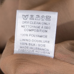 مملوكة مسبقًا Elie Saab Black and Salmon Pink Paneled Floral Embroidered Tulle Gown S