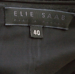 Pre Owned Elie Saab Vintage Black Lace Sequin Embellished Layered Gown S