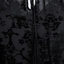 Pre Owned Elie Tahari Multicolor Burnout Velvet Maxi Charlize Dress L