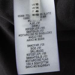 Pre Owned Elie Tahari Multicolor Burnout Velvet Maxi Charlize Dress L