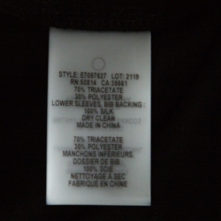 Pre Owned Elie Tahari Black Crepe Chain Bead Embellished Bell Sleeve Jumpsuit M