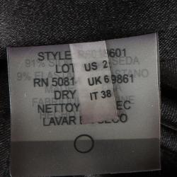 Pre Owned Elie Tahari Black Floral Printed Silk Sleeveless Sheath Dress S