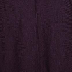 Pre Owned Tahari Purple Merino Wool Draped Neck Detail Long Sleeve Sweater Dress XL