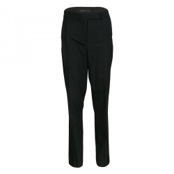 Black Wool Tailored Trousers