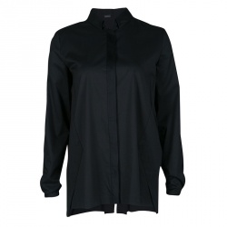 Elie Tahari Black Long Sleeve Button Front Carly Blouse XS