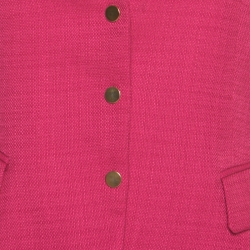 Elie Tahari Pink Textured Fitted Angular Blazer S