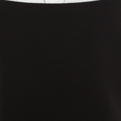 Pre Owned Elie Tahari Black Knit Satin Lined Sleeveless Fitted Sheath Dress S