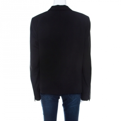 Elie Tahari Black Wool Single Button Alma Jacket XL 