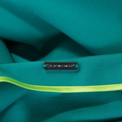 Elie Tahari Teal Green Knit Stretch Peplum Top M