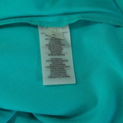 Elie Tahari Teal Green Knit Stretch Peplum Top M