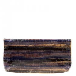 Pre Owned Elie Tahari Multicolored Patent Leather Clutch