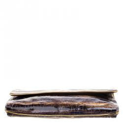 Pre Owned Elie Tahari Multicolored Patent Leather Clutch