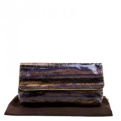 Pre Owned Elie Tahari Multicolored Patent Leather Clutch