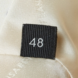 Pre Owned Elisabetta Franchi White Polka Dot Crepe Blazer XL