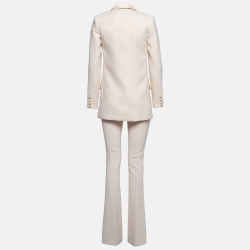 Elisabetta Franchi Cream Georgette Pant Suit M