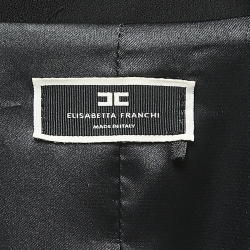 Pre Owned Elisabetta Franchi Black Crepe Double Breasted Blazer Dress S