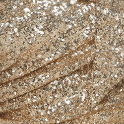 Pre Owned Elisabetta Franchi Gold Sequin Ruched One Shoulder Gown M