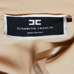 Pre Owned Elisabetta Franchi Beige Crepe Detachable Jumpsuit S