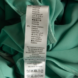 Pre Owned Elisabetta Franchi Blue Chiffon Crossover Bodysuit Shirt M