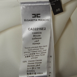 Elisabetta Franchi White Crepe Blouse L