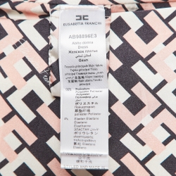 Elisabetta Franchi Multicolor Logo Print Jersey Blazer M