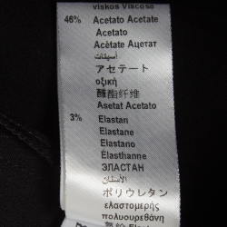 Pre Owned Elisabetta Franchi Black Crepe Ruched Asymmetric Midi Dress M 