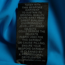 Pre Owned Eliya The Label Blue Jersey Cut-Out & Stud Detail Maxi Dress S