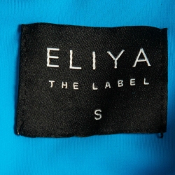 Pre Owned Eliya The Label Blue Jersey Cut-Out & Stud Detail Maxi Dress S