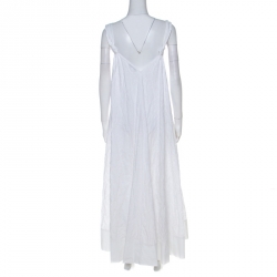 Elizabeth and James White Cotton Denali Maxi Dress S 