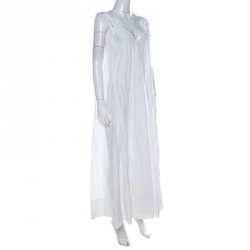 Elizabeth and James White Cotton Denali Maxi Dress S 