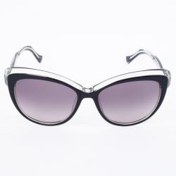 Pre Owned Emilio Pucci 721S Black Crystal Cat Eye Womens Sunglasses