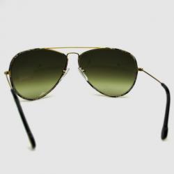 Pre Owned Emilio Pucci Gold EP125S Aviator Unisex Sunglasses