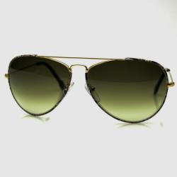 Pre Owned Emilio Pucci Gold EP125S Aviator Unisex Sunglasses