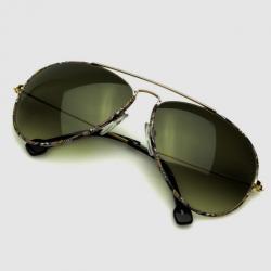 Pre Owned Emilio Pucci Gold EP125S Aviator Unisex Sunglasses
