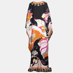 Emilio Pucci Multicolor Printed Jersey Kaftan Maxi Dress M Emilio Pucci