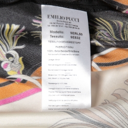 Emilio Pucci Multicolor Printed silk Long Kaftan Dress One Size