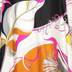Emilio Pucci Multicolor Printed silk Long Kaftan Dress One Size