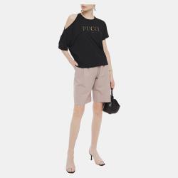Pre Owned Emilio Pucci Viscose Short Sleeved Top M