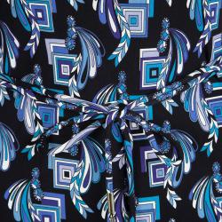 Pre Owned فستان إيميليو بوتشي أكمام طويلة حزام مطبوع متعدد الألوان M