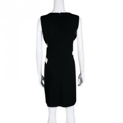Emilio Pucci Monochrome Colorblock Sleeveless Wool Shift Dress M