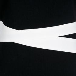 Emilio Pucci Monochrome Colorblock Sleeveless Wool Shift Dress M