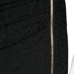 Pre Owned Emilio Pucci Black Lace One Shoulder Ruched Mini Dress S