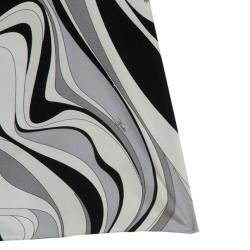 Pre Owned Emilio Pucci Monochrome Print Stretch Dress S