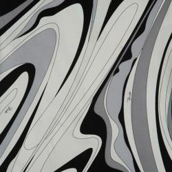 Pre Owned Emilio Pucci Monochrome Print Stretch Dress S