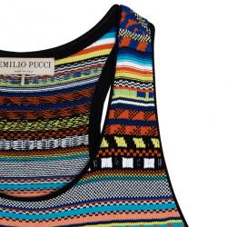 Pre Owned Emilio Pucci Printed Sleeveless Top L